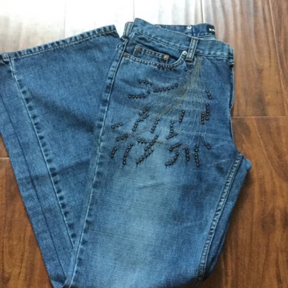 Express jeans 7/8 studded